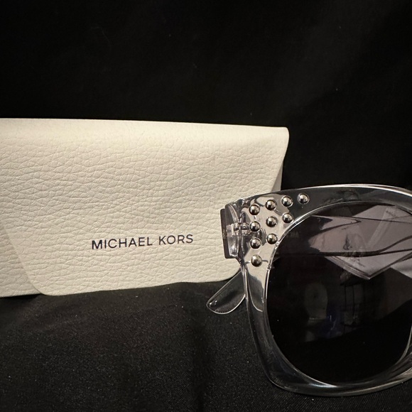 Michael Kors Women's Sunglasses with Crystal Accents - Clear and Silver - Picture 5 of 11